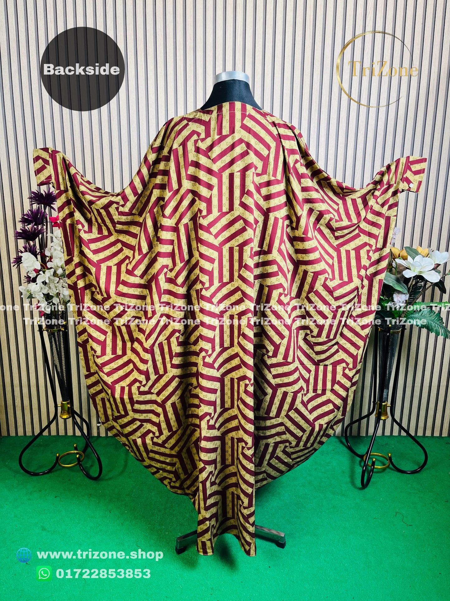 Gucci Print "Maroon & Cream" (লং আবায়া)