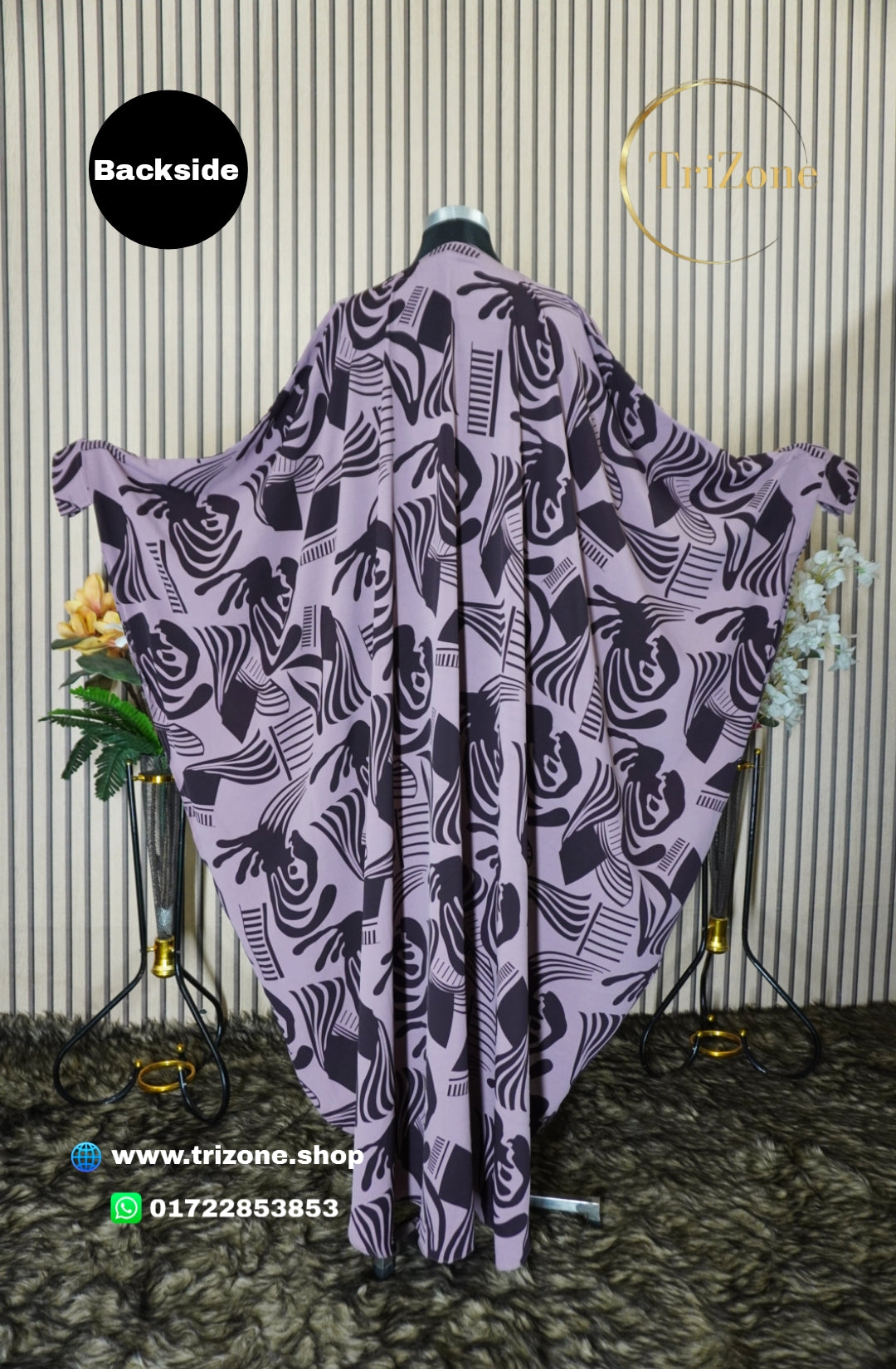 Onion Print - লং কাফতান আবায়া ।