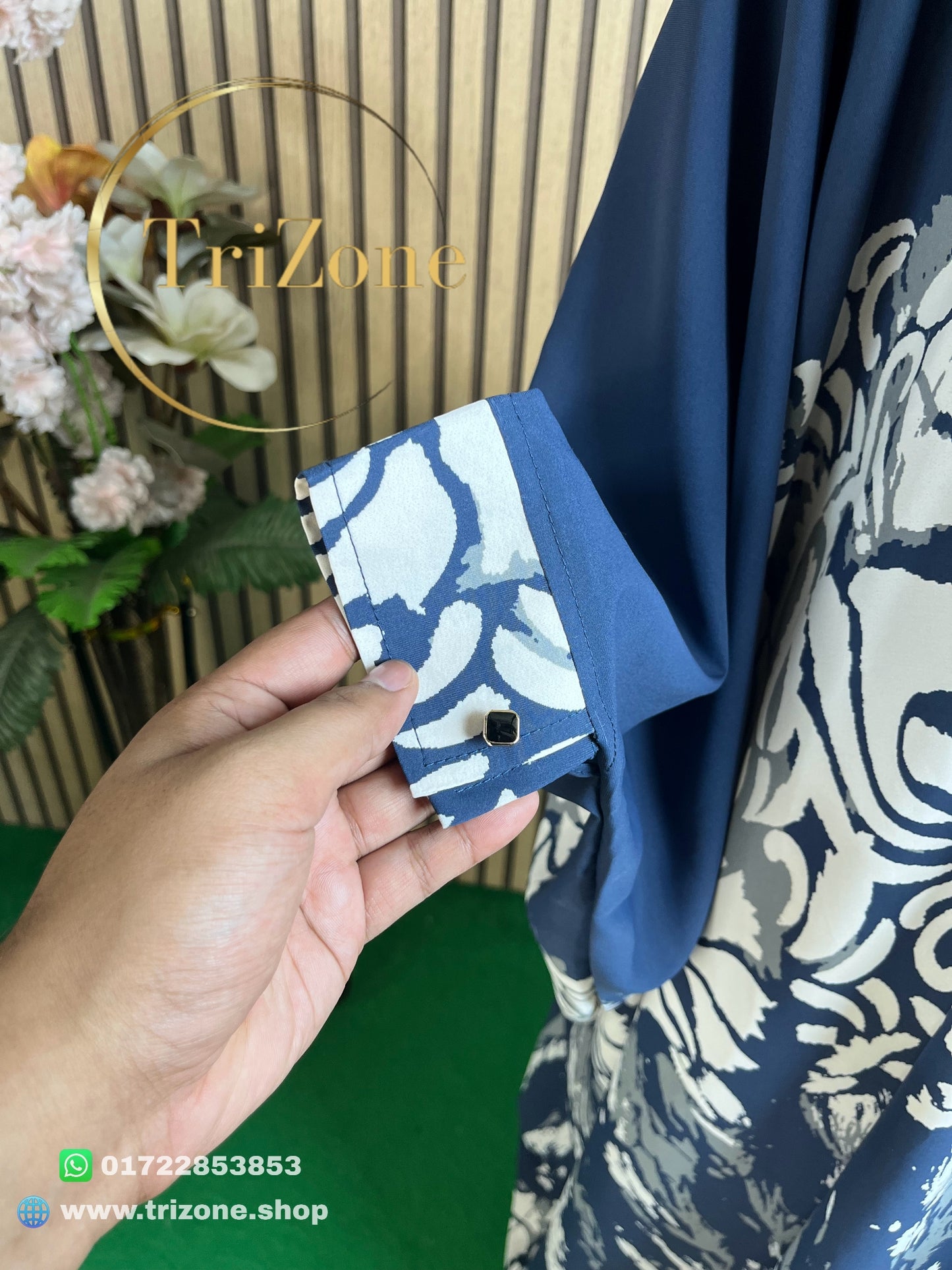 Sea Green প্রিন্টের (লং আবায়া)