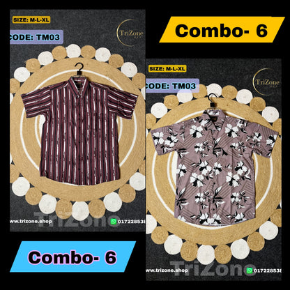 Combo- 6 | প্রিন্টের শার্ট | TM03 & TM04