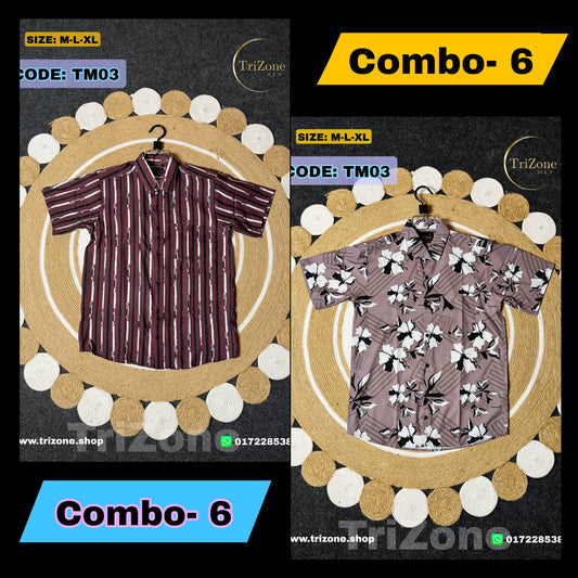 Combo- 6 | প্রিন্টের শার্ট | TM03 & TM04