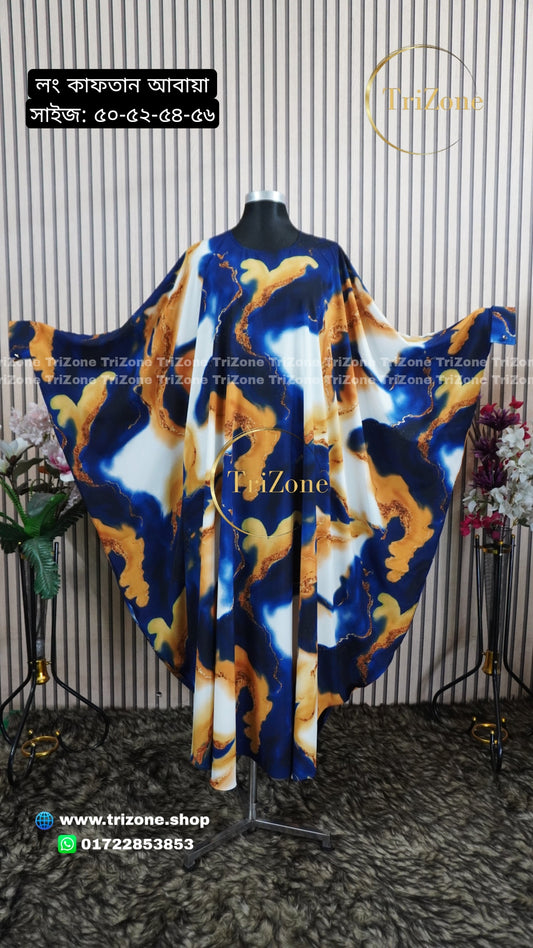 Fancy Print- লং কাফতান আবায়া।