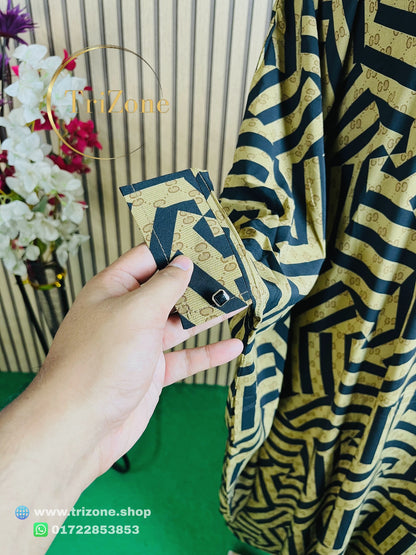 Gucci Print "Black & Cream" (লং আবায়া)