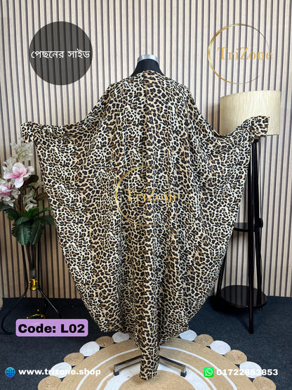 Code: L02 | Tiger Print (লং আবায়া)