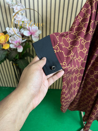 Gucci Maroon (শর্ট আবায়া)
