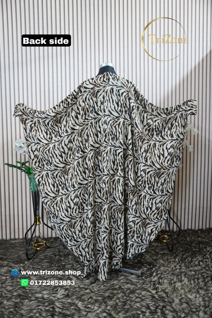 New CB Tiger প্রিন্টের লং কাফতান আবায়া।