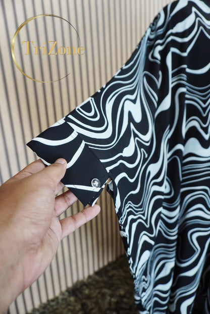 Black Zebra- লং কাফতান আবায়া।