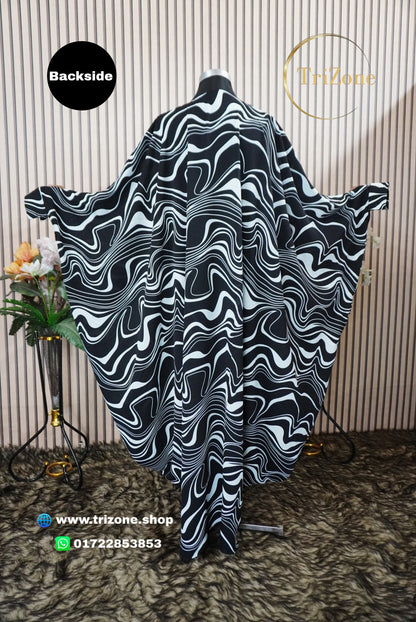 Black Zebra- লং কাফতান আবায়া।
