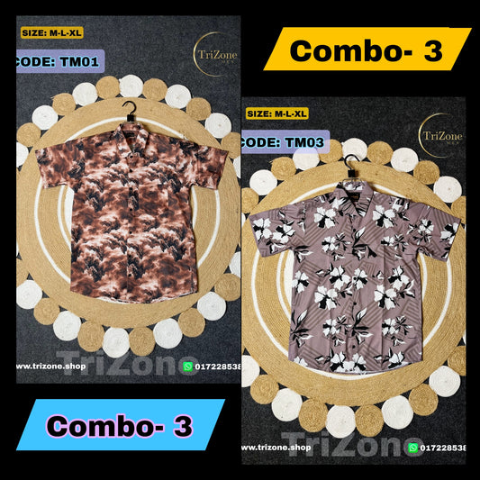 Combo- 3 | প্রিন্টের শার্ট | TM01 & TM04