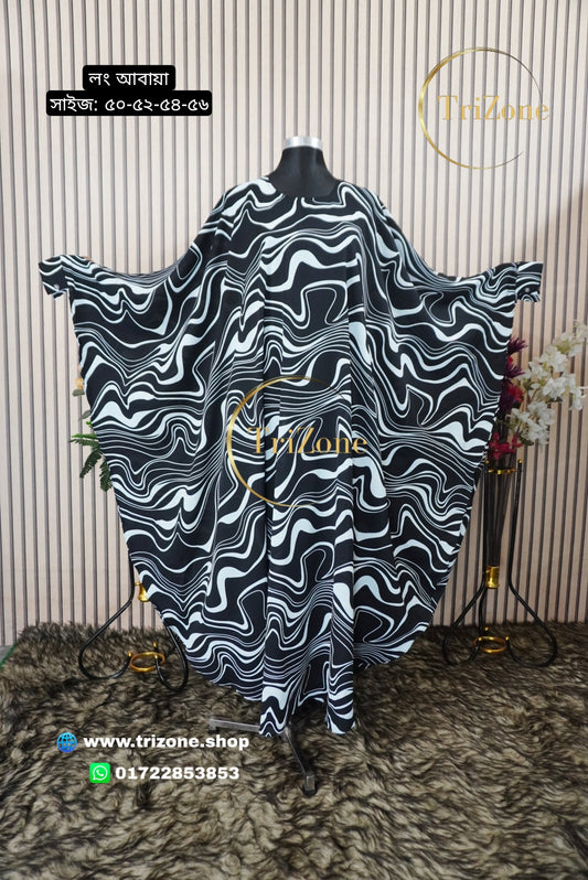 Black Zebra- লং কাফতান আবায়া।