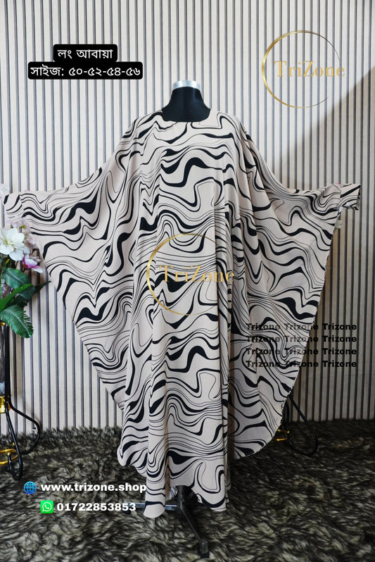 Skin Zebra- লং কাফতান আবায়া।