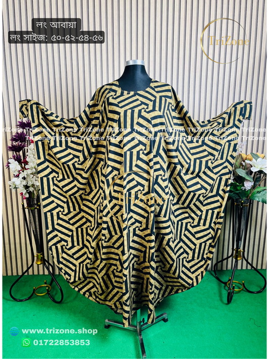 Gucci Print "Black & Cream" (লং আবায়া)