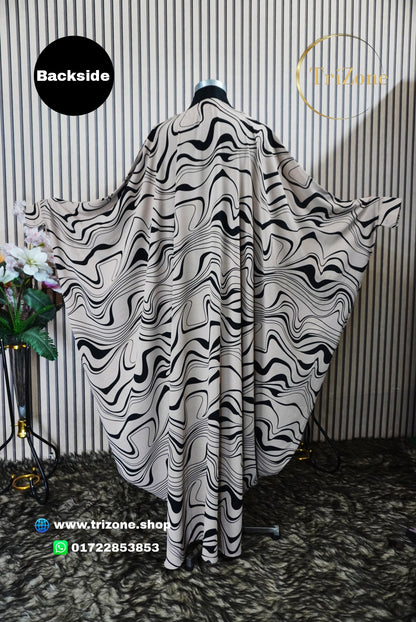 Skin Zebra- লং কাফতান আবায়া।