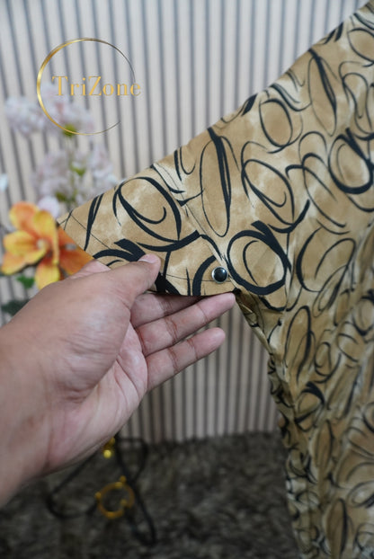 Biscuit - বিস্কিট কালার লং কাফতান আবায়া