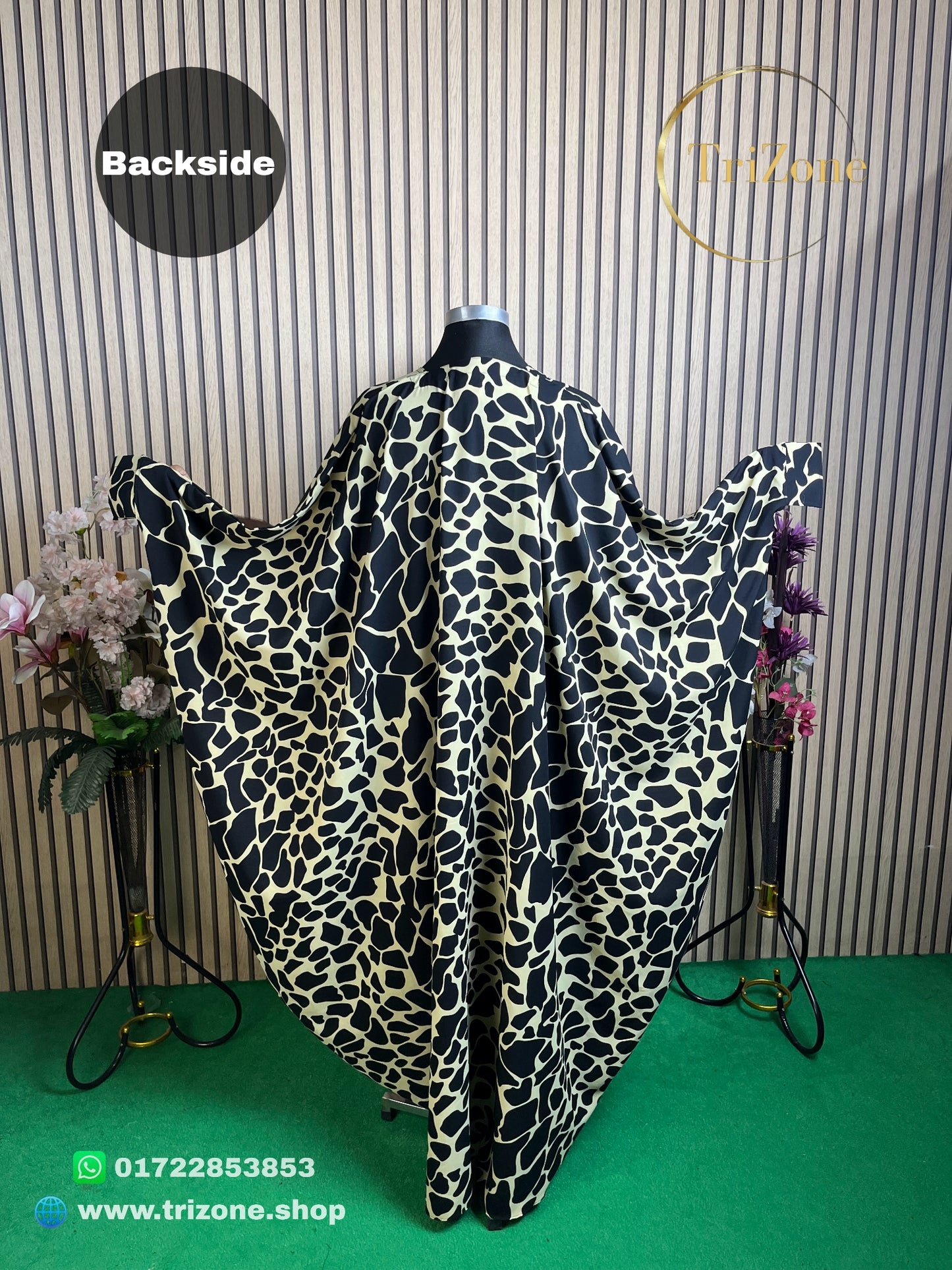 Black Marbel প্রিন্টের (লং আবায়া)