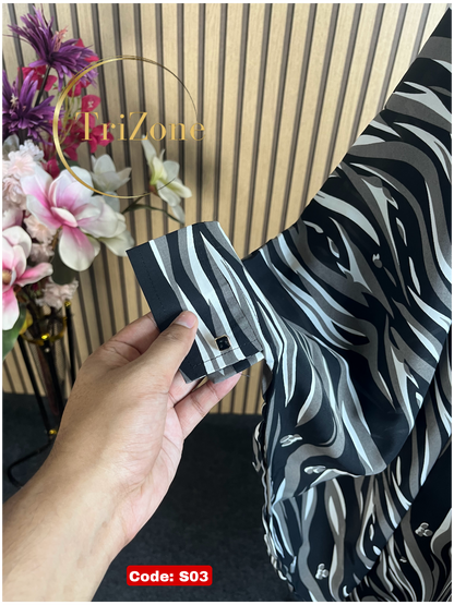 Code: S03 | Black Print (শর্ট আবায়া)