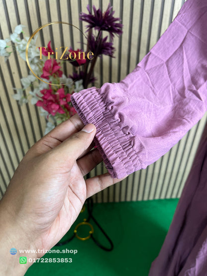 ৬ কুচি বোরকা (Muff Pink)