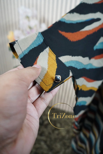 Colourful Zebra- প্রিন্টের লং কাফতান আবায়া।