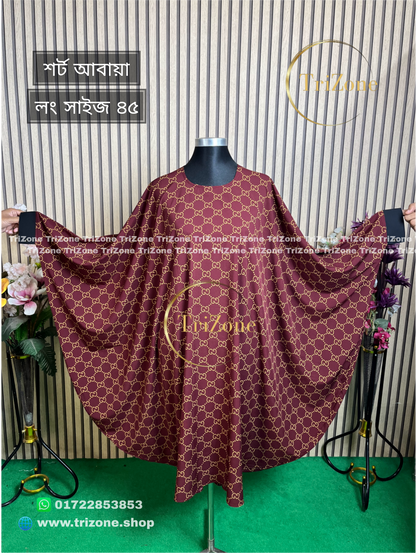 Gucci Maroon (শর্ট আবায়া)