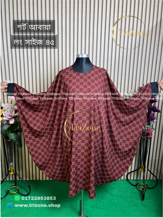 Gucci Maroon (শর্ট আবায়া)
