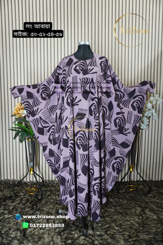 Onion Print - লং কাফতান আবায়া ।