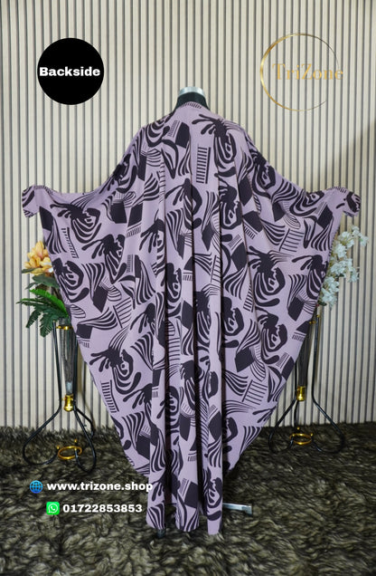 Onion Print - লং কাফতান আবায়া ।