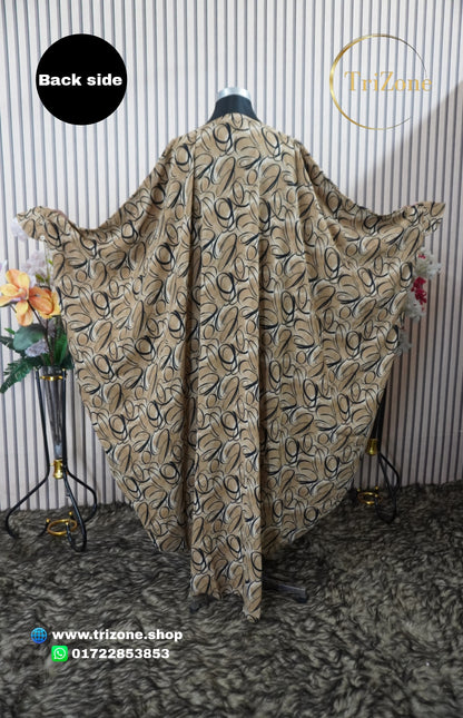 Biscuit - বিস্কিট কালার লং কাফতান আবায়া